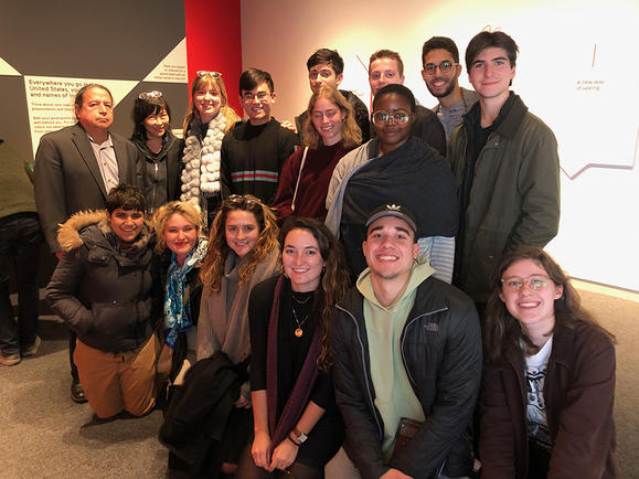 NMAI associate curator and author Paul Chaat Smith (Comanche) held a seminar discussion with students